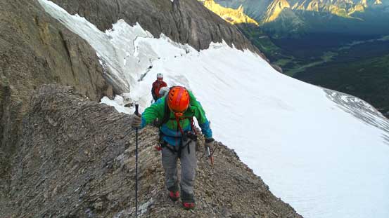 Vern cresting the col