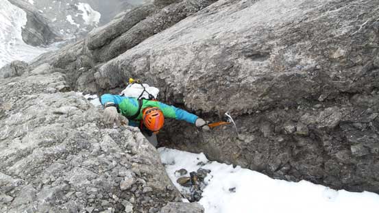 There's also a lot of gullies like this to ascend. 