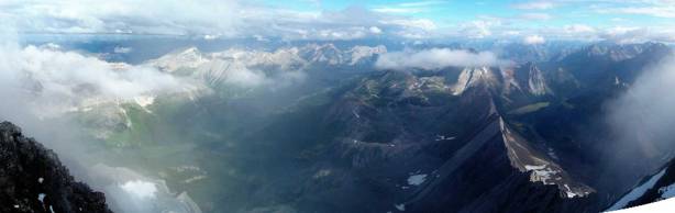 A panorama view from the summit. Click to view large size.