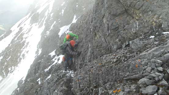 Traversing around the gendarme