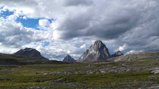 Mt. Birdwood pokes behind