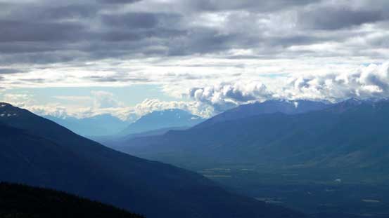 Looking far SE down the Trench towards Valemount area