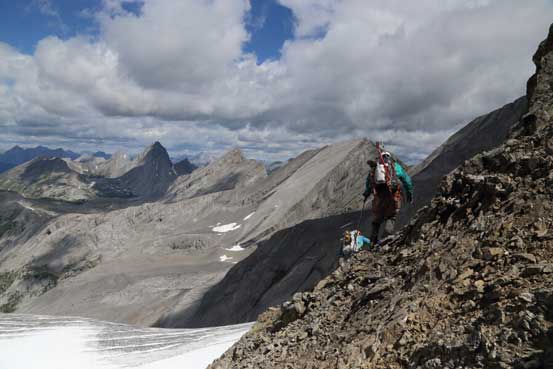It's not a difficult descent, but extremely loose... Photo by Ben