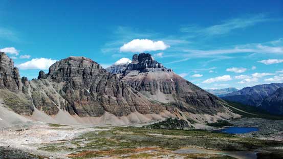 A view from Wenkchemna Pass. Eiffel Peak at center
