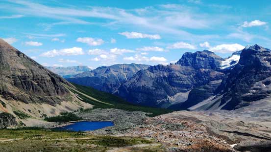 Another look from Wenkchemna Pass. The lake in the foreground is Eiffel Lake