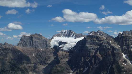 Great view towards Mt. Fay and her glacier