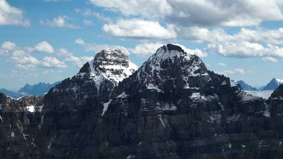 Mt. Tuzo (R) and Mt. Allen (L)