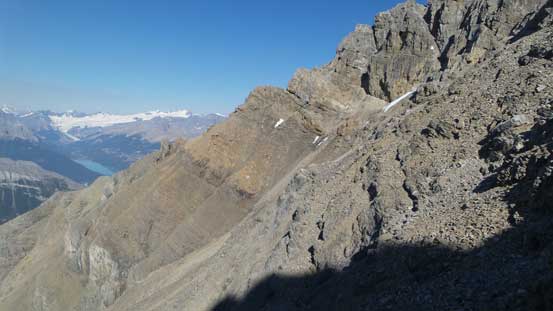 The traverse from first to second gully