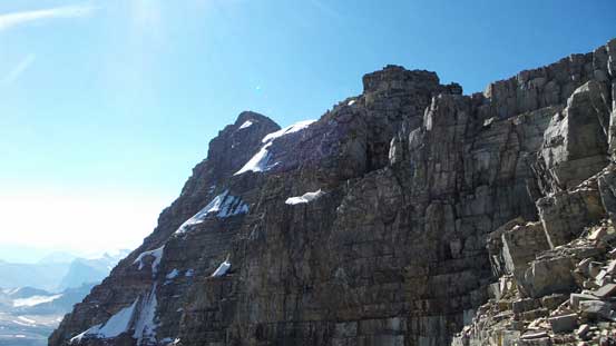 A view along the summit ridge