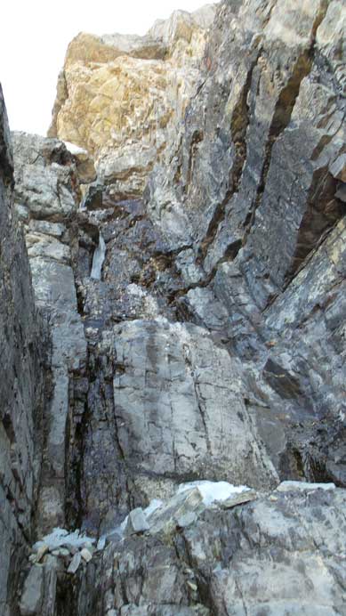 This is the crux gully/chimney