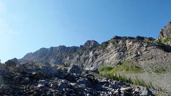 The ridge that I paralleled on right was "Red Ridge" - one of my earlier snowshoe ascents