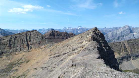 Looking back from the ridge. This bump that I had to ascend up and over