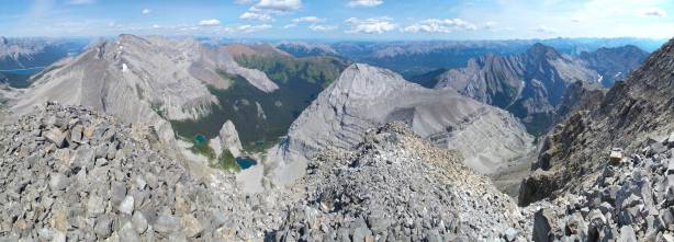 Another panorama from the summit. Click to view large size.