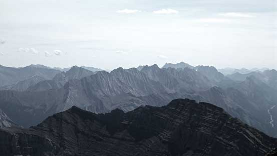 The jagged peaks on Opal Range