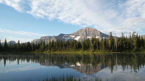 Chapman Peak and its reflection in Summit Lake