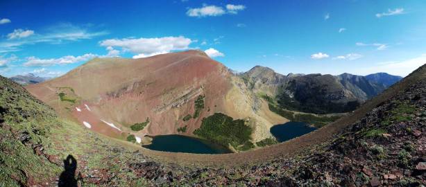 Partway up Mt. Alderson, looking towards Mt. Carthew and Carthew Lakes