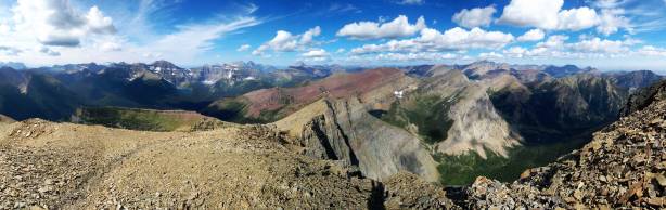 One more panorama from the summit. Click to view large size.