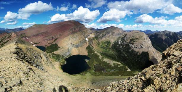 Another panorama of Mt. Carthew and Carthew Lakes. Click to view large size.