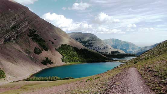 Descending towards the upper Carthew Lake from Alderson/Carthew col