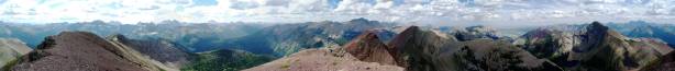 Summit Panorama from Mt. Carthew. Click to view large size.