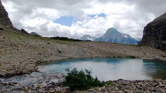 This is actually just a small tarn before the lower Totem Lake