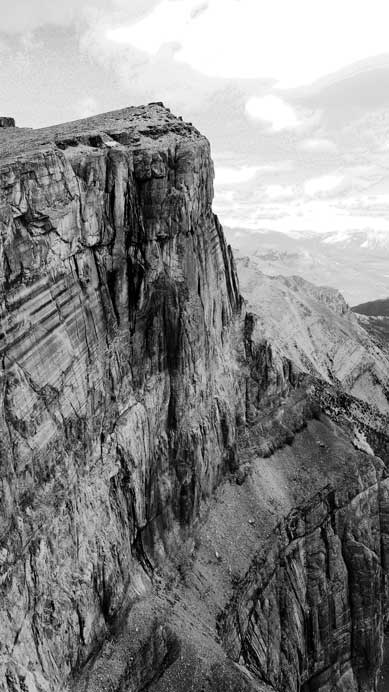 The East side of Corona Ridge is a vertical drop-off