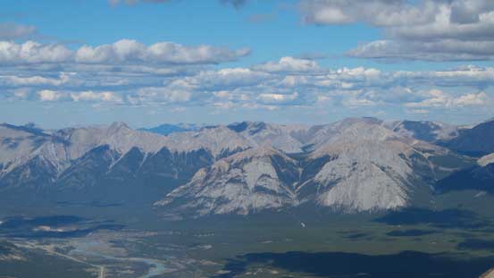 Peaks in David Thompon Country including William Booth and Ex Coelis Complex