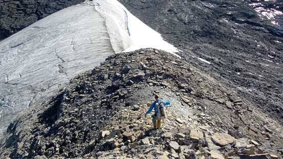 Vern descending a very loose section