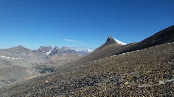 The pointier north summit of Marmota is clearly not the true one