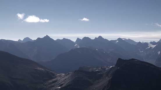 Recondite Peak the highest one in this group - that's in the middle of nowhere!