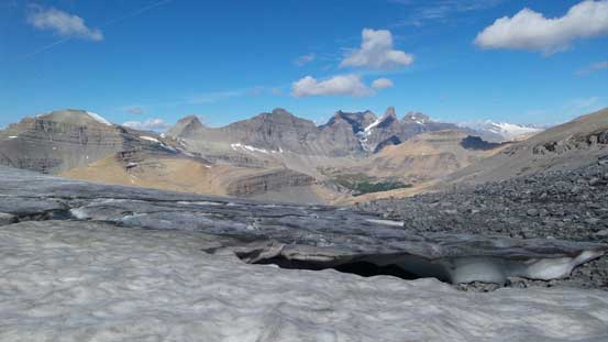 Endless views. This was taken from that small pocket glacier