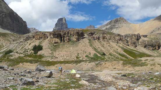 Back to camp now. Hall Tower looming above