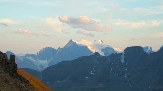 Lyell I, II and III on evening glow