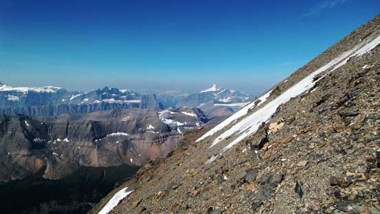 Higher up on the slope, looking towards Mt. Bryce