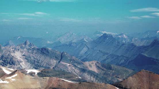 Nigel Peak on right; Hilda Peak on lower left