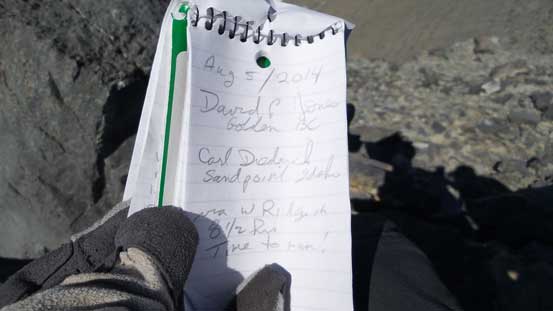 Not many entries but all names are familiar. This is from the Selkirks legend David P. Jones