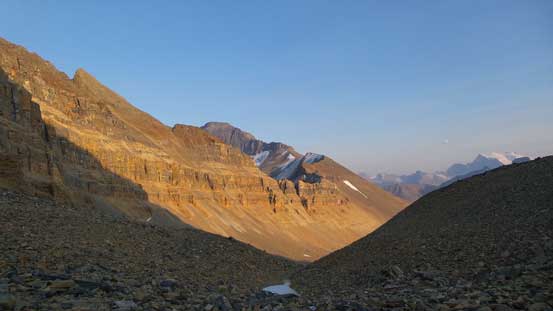 The main summit of Mt. Saskatchewan from NT/TAV col