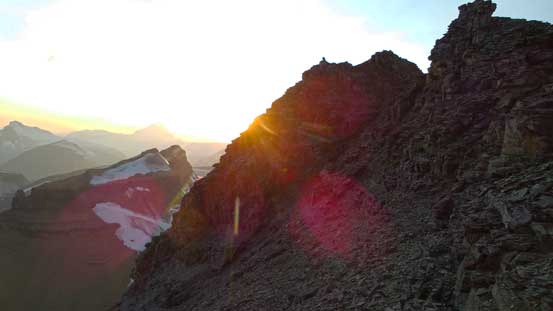 Looking back from partway along the traverse