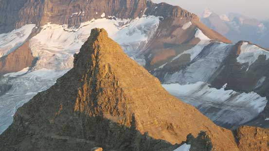 This is another tower on this peak. That one looks considerably lower