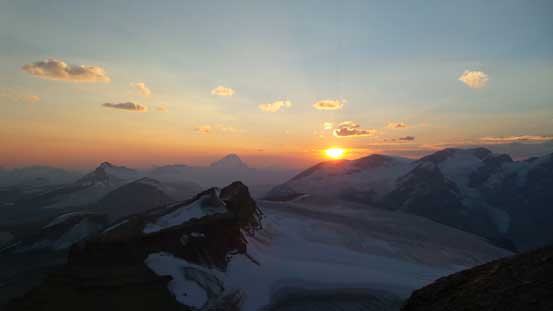 Sunset over the horizon