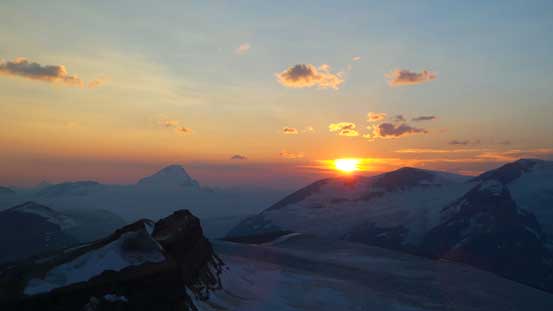 Another shot of sunset over Columbia Icefield