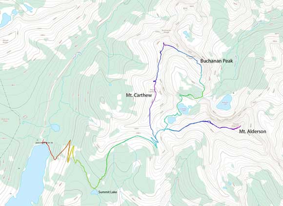 The traverse of Alderson, Buchanan and Carthew