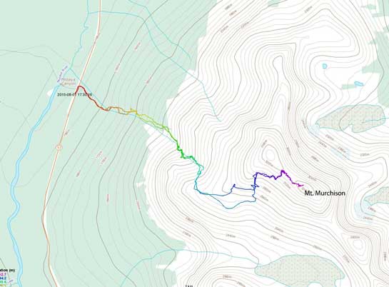 Mt. Murchison scramble route