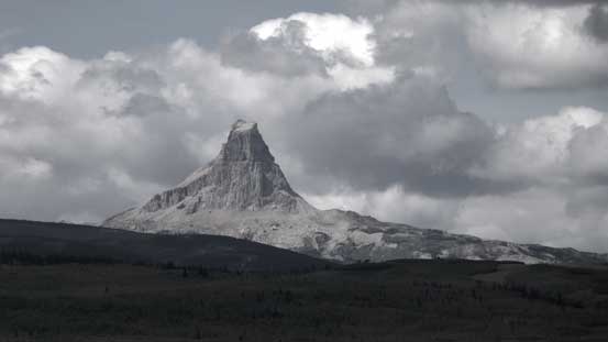 Chief Mountain seen from the highway