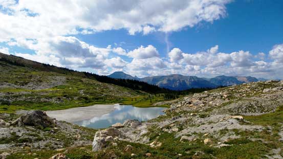 A beautiful tarn at just above treeline