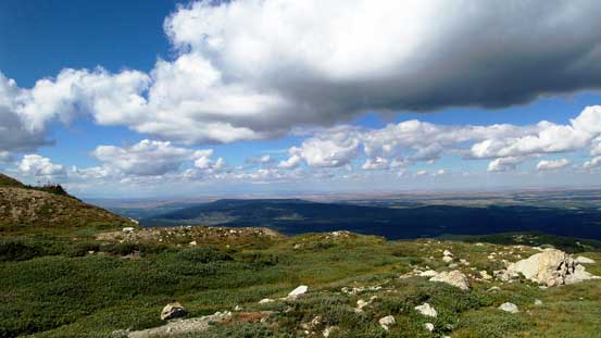 The broad meadows at above treeline. Travelling would soon get tedious