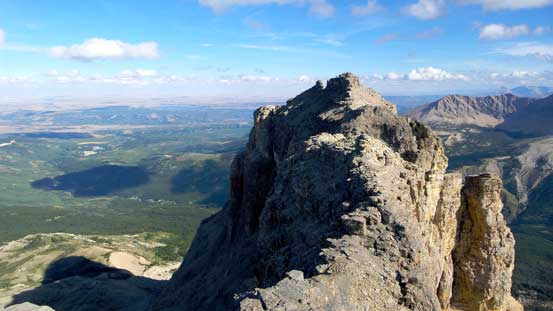 And now we were on the false summit, looking towards the true one