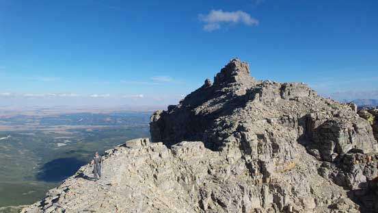 A review shot of the summit ridge traverse