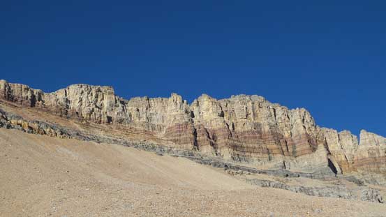 Looking back at the cliffs