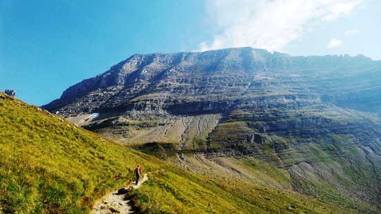 The W. Face of Mt. Gould ahead